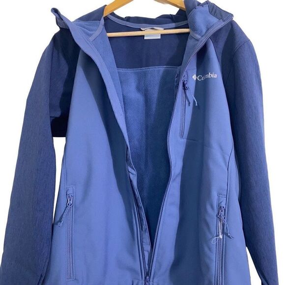 Columbia men’s softshell outdoor jacket with hood medium nwot - Picture 3 of 12